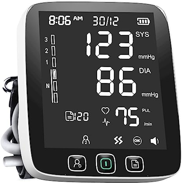 LAZLE Blood Pressure Monitor Automatic Upper Arm Machine JPD-HA101 - White LAZLE Blood Pressure Monitor Automatic Upper Arm Machine JPD-HA101 - White