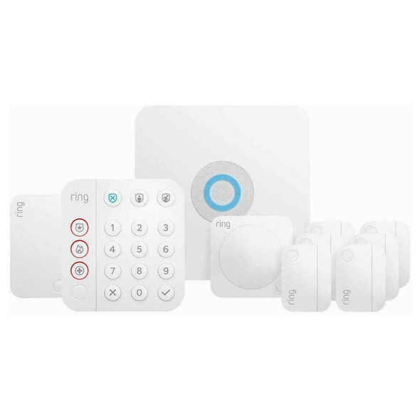 Ring Alarm Wireless Home 10-Piece Security Kit 4K11S7-0ENC - White Ring Alarm Wireless Home 10-Piece Security Kit 4K11S7-0ENC - White