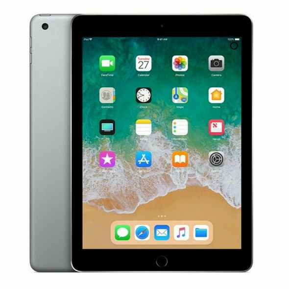 For Parts: Apple 9.7" iPad 6th Gen 128GB Space Gray Wi-Fi 2018 CRACKED SREEN/LCD