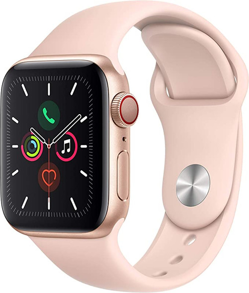 Apple Watch 5 GPS Cellular 40MM Gold Aluminum Case with Pink Sport Band