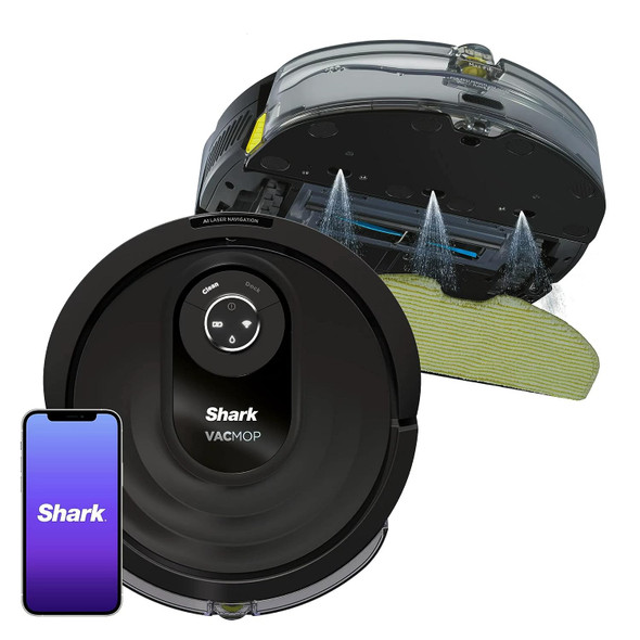 Shark AI Robot VACMOP PRO w/Sonic Mopping, AI Laser Vision, & WiFi - BLACK