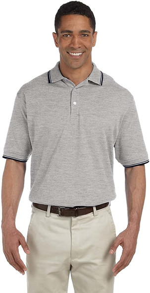 Devon & Jones Men's Tipped Perfect Pima Interlock Polo D140 New