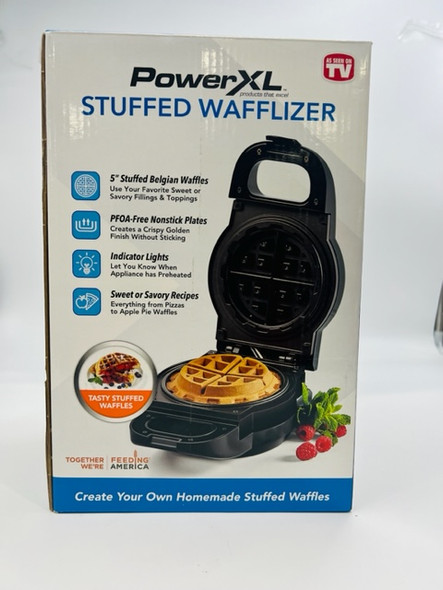 PowerXL Stuffed Wafflizer Electric 5-inch Belgian Waffle Maker ESWM02 - BLACK