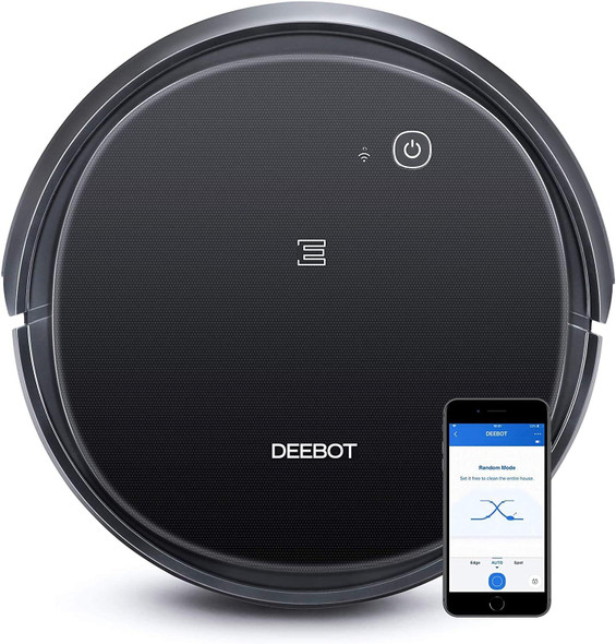 Ecovacs DEEBOT 500 Robot Vacuum Cleaner with Max Power Suction Large - Black
