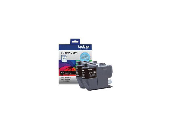 Brother LC401 Black High Yield Ink Cartridge 2/Pack (LC401XL2PKS) Brother LC401 Black High Yield Ink Cartridge 2/Pack (LC401XL2PKS)
