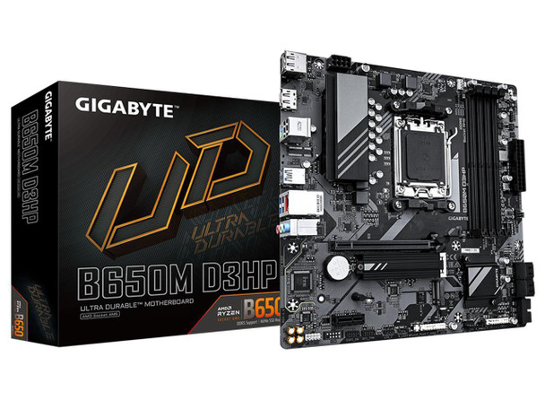 GIGABYTE B650M D3HP AM5 LGA 1718 AMD B650 M-ATX Motherboard with 5-Year GIGABYTE B650M D3HP AM5 LGA 1718 AMD B650 M-ATX Motherboard with 5-Year