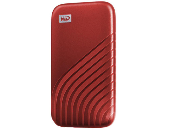 WD 1TB My Passport SSD Portable External Solid State Drive, Red, Sturdy
