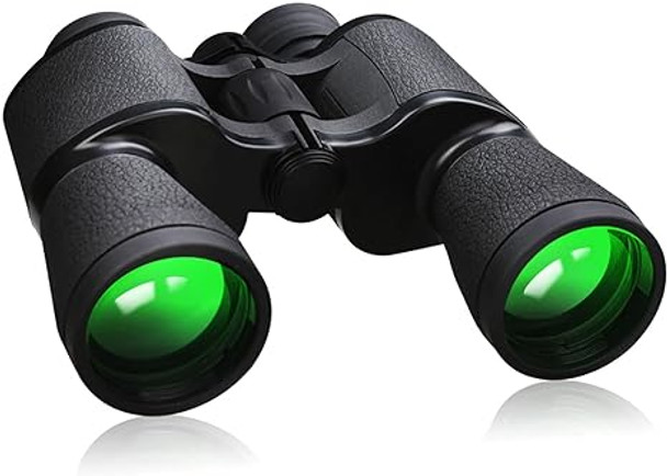 FULLJA 20x50 High Power Hunting Binoculars for Adults B16 - BLACK