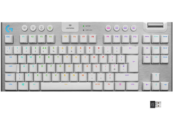 Logitech G915 TKL White Tactile Tenkeyless Lightspeed Wireless RGB Mechanical