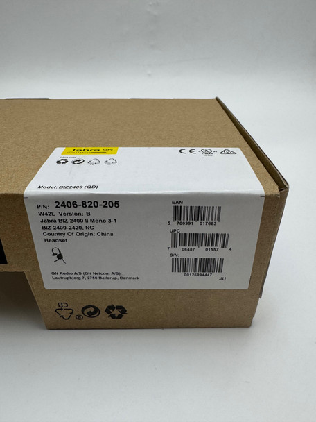 Jabra 2400 II QD Mono NC 3 in1 Wired Headset - Black New