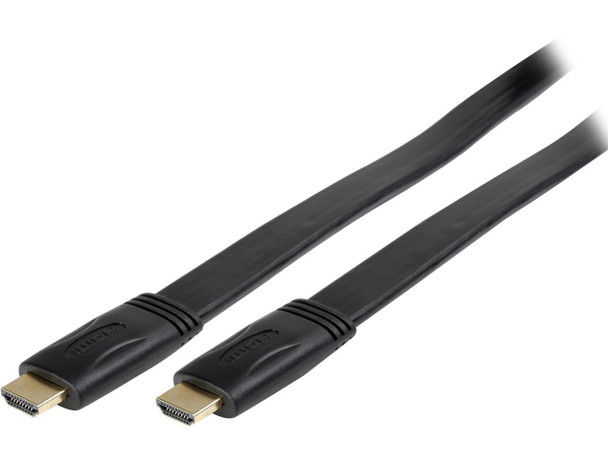 StarTech.com HDMIMM25FL 25 ft. Black Flat High Speed HDMI Cable with Ethernet