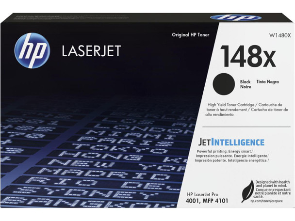 HP 148X High Yield Black Original LaserJet Toner Cartridge, ~9,500 pages, W1480X