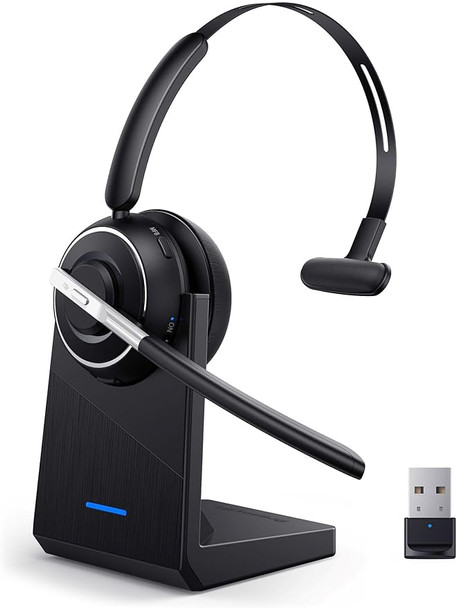 PrancyBt Bluetooth Headset Wireless Headset Microphone for PC KH122M - Black PrancyBt Bluetooth Headset Wireless Headset Microphone for PC KH122M - Black