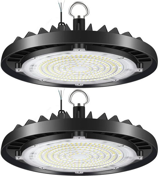 CINOTON 150W UFO LED High Bay Lights Self-wiring 2 Pack HBD277-150-2P - BLACK CINOTON 150W UFO LED High Bay Lights Self-wiring 2 Pack HBD277-150-2P - BLACK