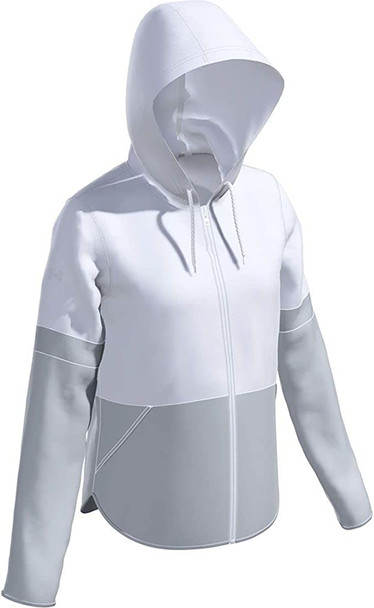 1343047 Under Armour Women's Squad Woven 2.0 Jacket White/Halo M