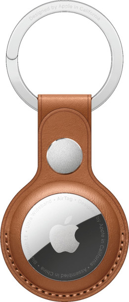 Apple AirTag Leather Key Ring MX4M2ZM/A - Saddle Brown