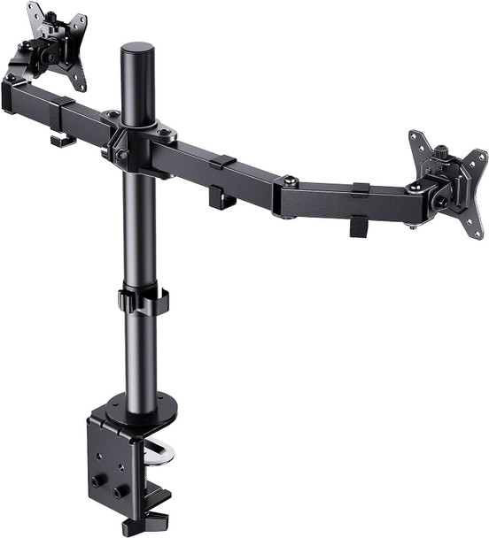 ErGear Dual Monitor Desk Mount Fully Adjustable Dual Monitor Arm EGCM1 - Black
