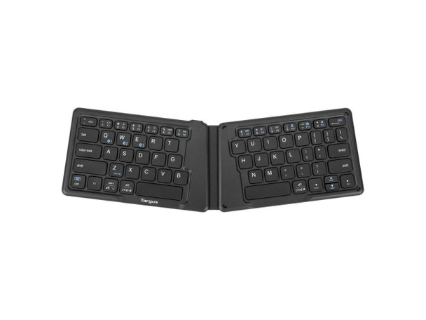 Targus Ergonomic Foldable Bluetooth Antimicrobial Keyboard Black AKF003US