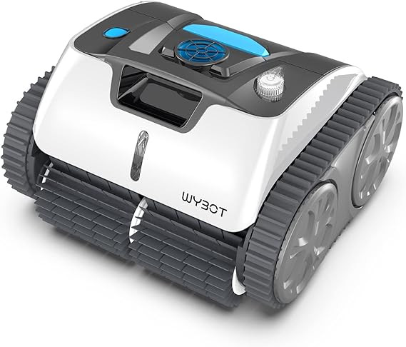 WYBOT Robotic Pool Cleaner Ground Pools up to 60 FT Cordless WY3312 - Black