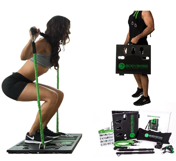 BodyBoss Home Gym 2.0 - Full Portable Gym Home Workout Package PKG4-GREEN