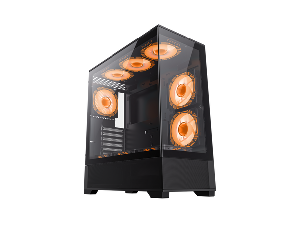 GAMEMAX VISTA AB Black USB3.0/Type C Tempered Glass Mid-tower ATX Computer Case