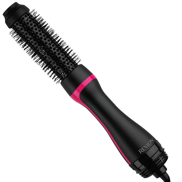 REVLON One Step 1-1/2in Root Booster Round Brush Dryer, Hair Styler - BLACK/PINK