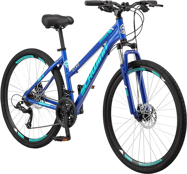 Schwinn GTX Comfort Hybrid Bike Dual 700c Wheels Lightweight S2785A - BLUE