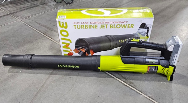 Sun Joe 24-Volt IONMAX Jet Blower Cordless Battery+Quick Charger - GREEN/BLACK