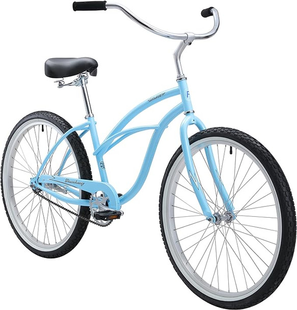 Firmstrong Urban Lady Beach Cruiser Bicycle 26" BABY BLUE WITH BLACK SEAT/GRIPS