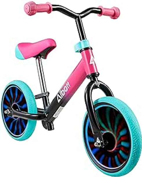 Albott Balance Bike 12" Toddler Training Bike Lightweight WB-20 - Contrast Color