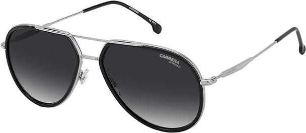 Carrera 295/S - 58/16/150 unisex Sunglasses - BLACK/GREY LENS / SILVER FRAME