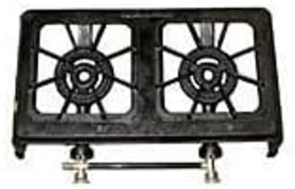 AGRI Cast Iron Double Burner Propane Stove AGRI-48590 - COFFEE