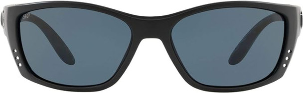 COSTA Men's Fisch Rectangular Sunglasses 06S9054 - Grey Polarized/Blackout