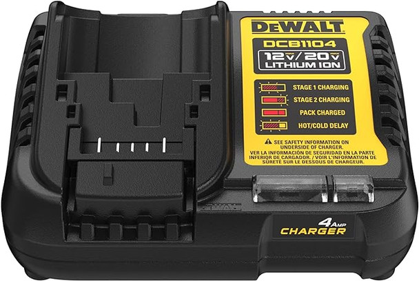 DEWALT 12V MAX/20V MAX Lithium Ion Battery Charger, 4 Amp, Waterproof - BLACK