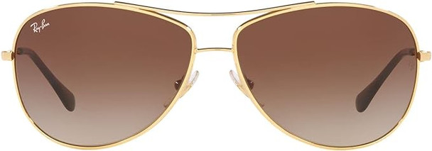 RAY-BAN RB3293 Metal Aviator Sunglasses GRADIENT DARK BROWN LENS / GOLD FRAME