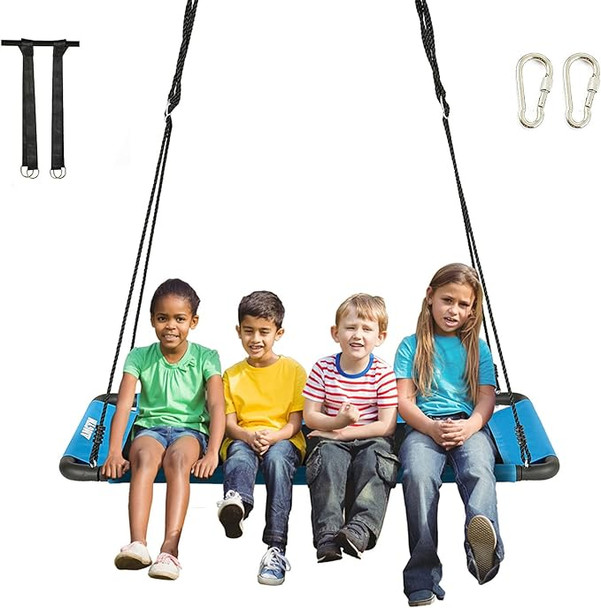 Albott 60" Platform Tree Swing 700lbs Rectangular Swing Kids and Adults - BLUE