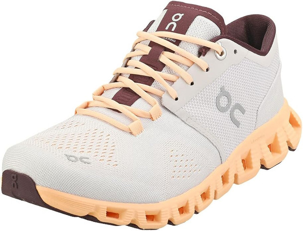 40.99699 On Running Women's Cloud X Sneakers SILVER/ALMOND 8.5