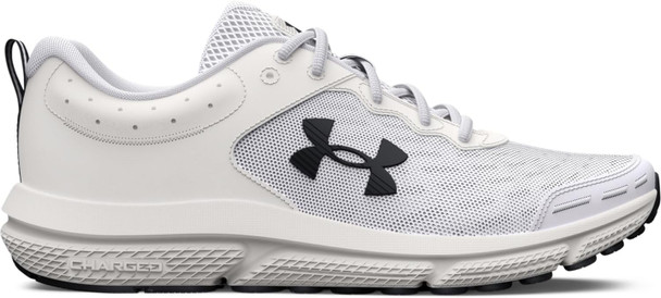 3026175 Under Armour Men's Charged Assert 10 Running Shoe White/Black 11
