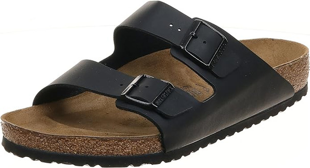 BIRKENSTOCK ARIZONA BLACK SANDALS UNISEX - SIZE: MEN US 10 WOMEN US 12 - BLACK