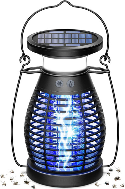 Burlan Solar Cordless Mosquito Zapper BK-21 - BLACK