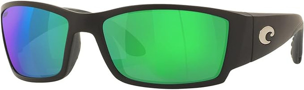 Costa Del Mar Sunglasses Corbina Omni Fit 580P 9057F - Matte Black/Green Mirror