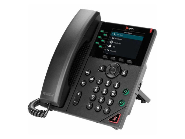 HP Poly VVX 350 6-Line IP Desk Phone with Power Supply  89B69AA#ABA