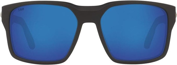 Costa Del Mar Tail Walker Square Sunglasses 06S9003 - MATTE BLACK/BLUE MIRRORED