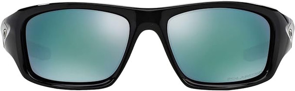 Oakley Men's OO9236 Valve Rectangular -POLISHED BLACK Frame, DEEP BLUE POLARIZED