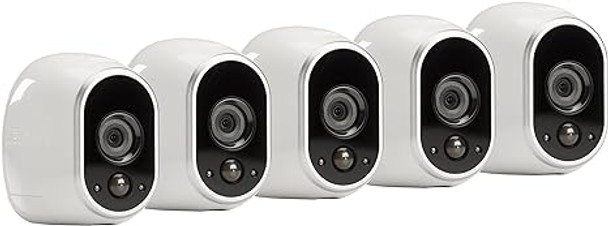 Arlo Wireless 5 Camera Kit Security System Night vision HD VMB3000 - White