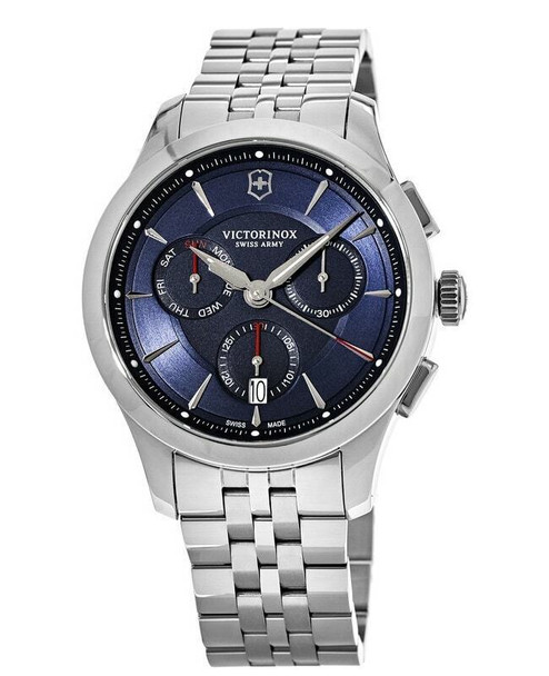 Victorinox Swiss Army Alliance Blue Chronograph Dial Men's Watch 241746 - Silver