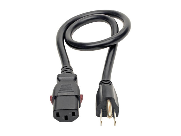 Tripp Lite Power Extension Cord 5-15P to Locking C13 M/F 14 AWG 15A 3ft