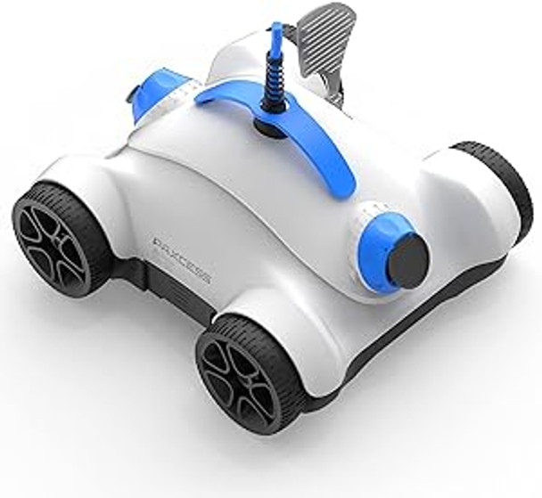 Paxcess Robotic Pool Cleaner Powerful Cleaning Dual Drive Motors - White/Blue