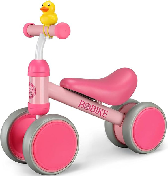 Bobike Baby Balance Bike Toys for 10-24 Months Kids Toy Boy and Girls - Rose Red