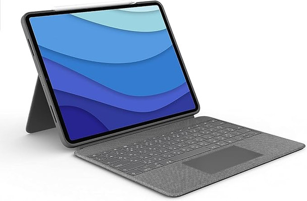 Logitech Touch iPad Pro 12.9 Backlit Keyboard Kickstand 920-010097 - Oxford Gray